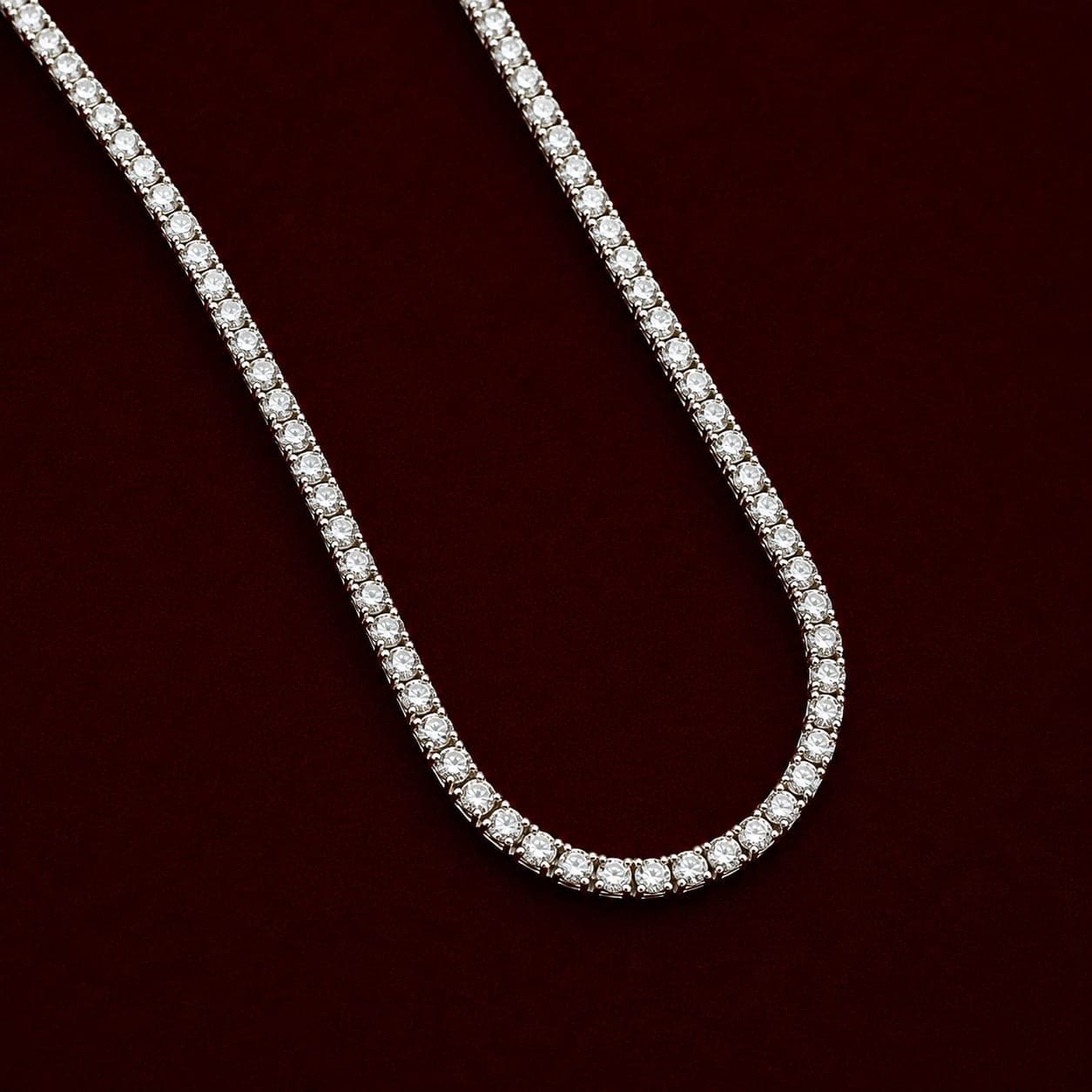 Colar Riviera Moissanita 2mm 42cm