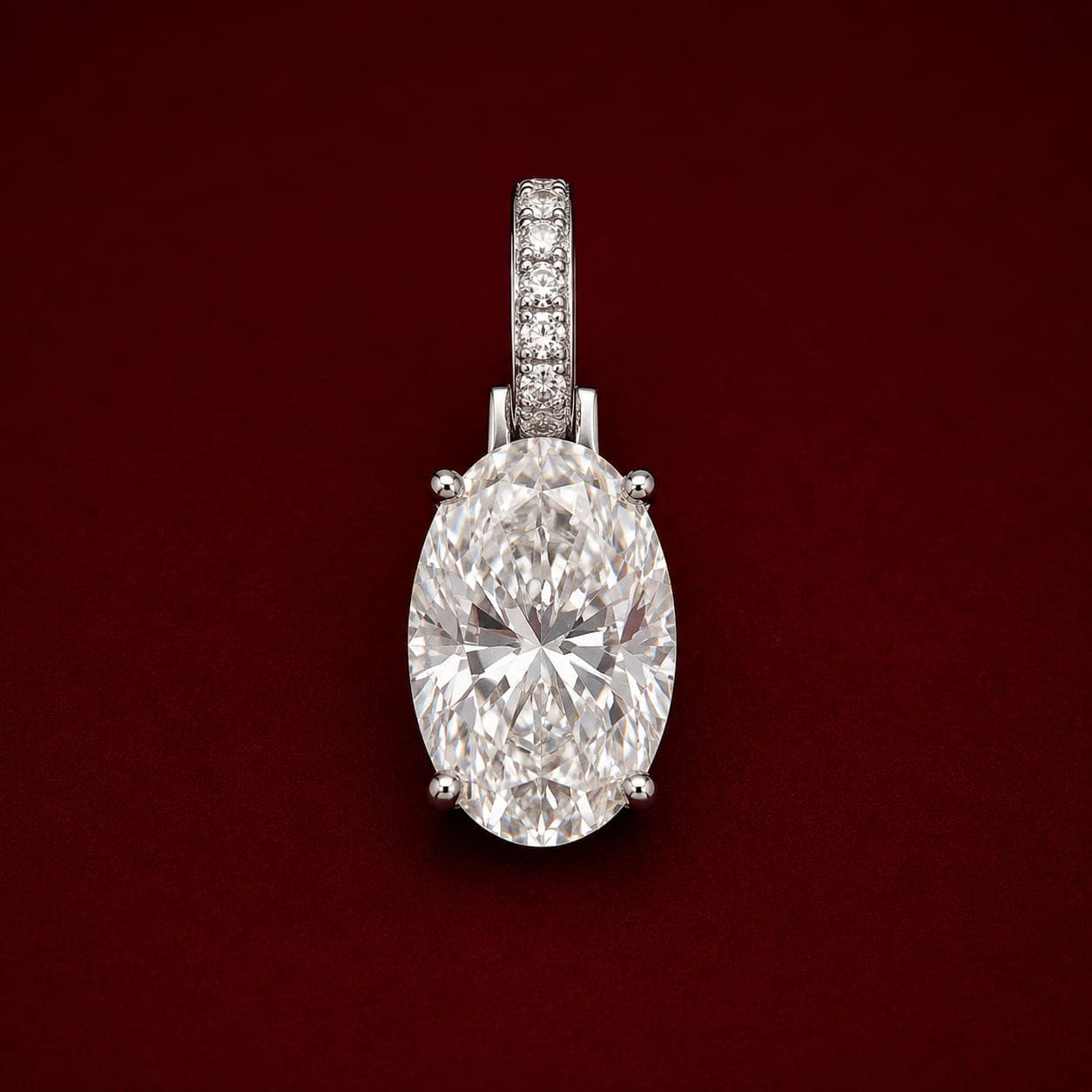 Pingente Riviera Oval Moissanita 4,59ct