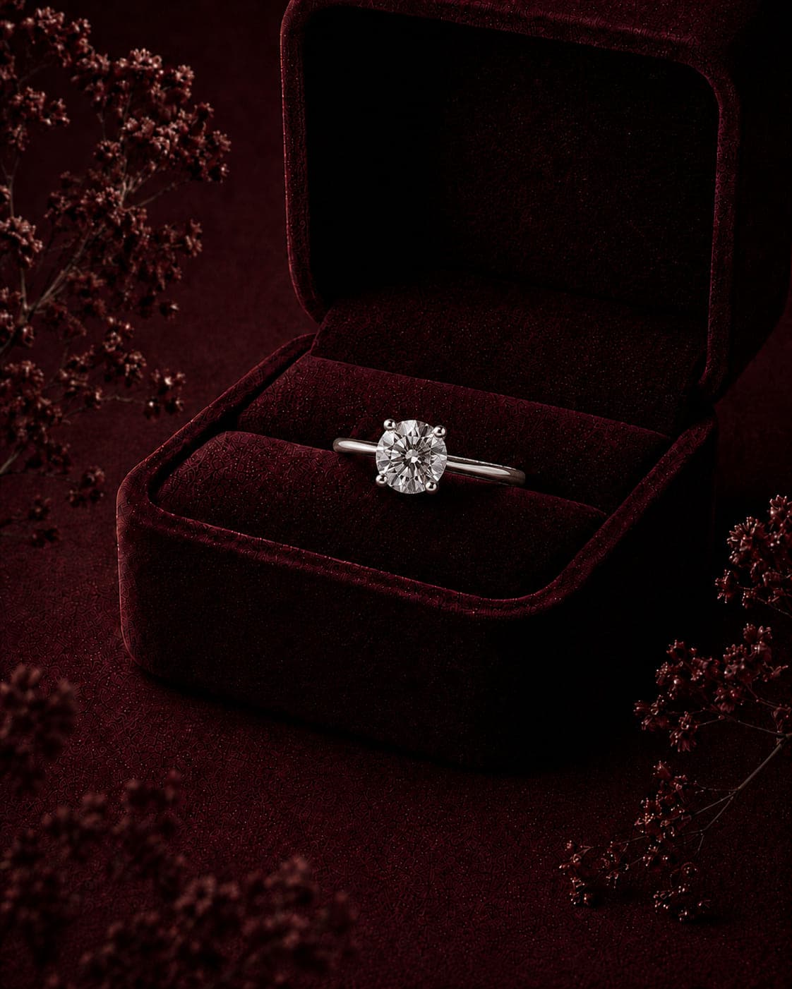 Anel Solitário 4 Garras Moissanita 10mm 4,0ct