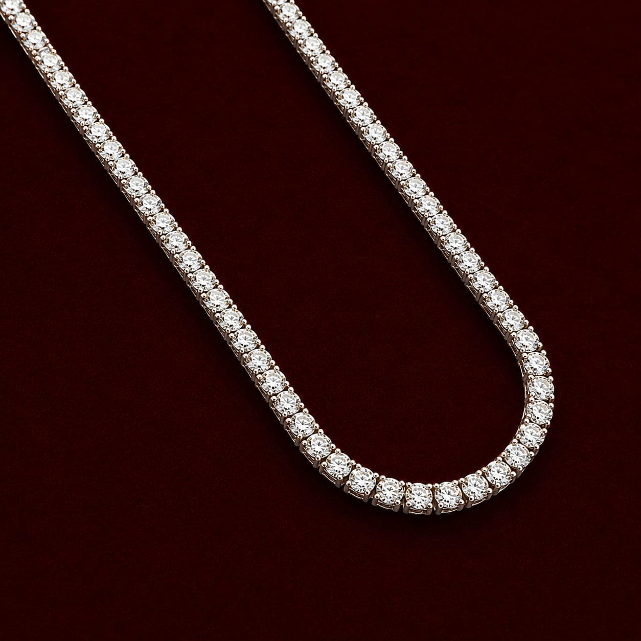 Colar Riviera Moissanita 3mm 40cm