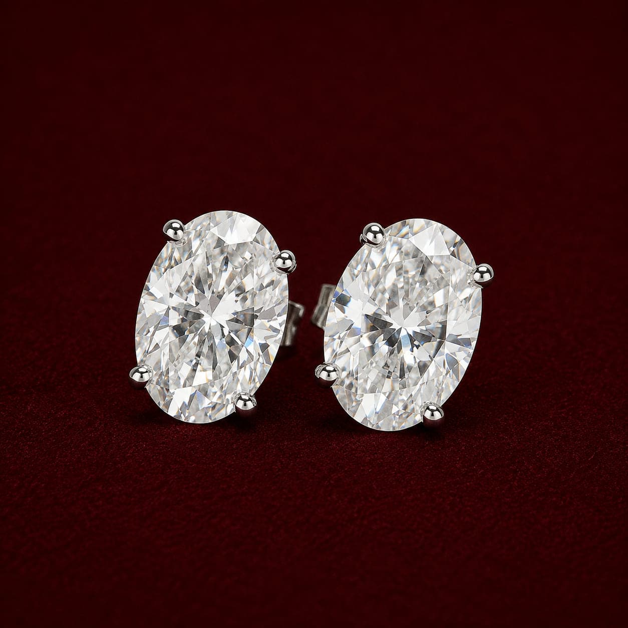 Brinco Oval Moissanita 10x14mm 6,0ct