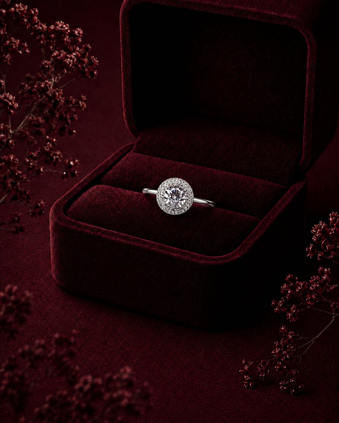 Anel Redondo Diamond Cut